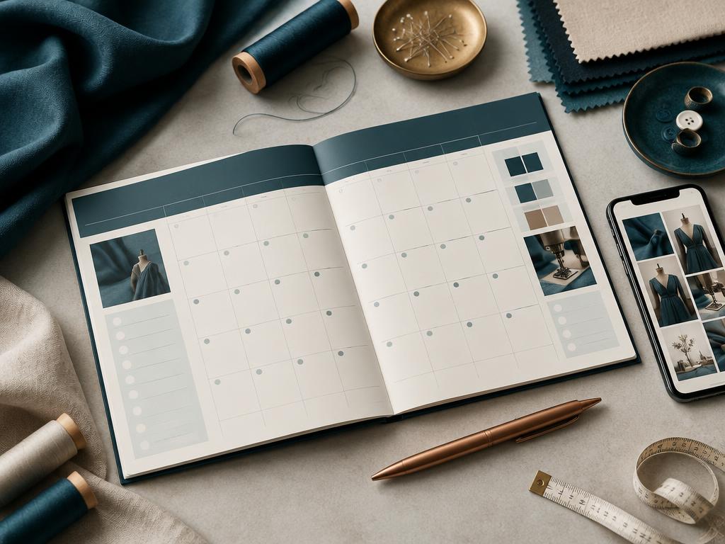 Mockup de Calendário de conteúdo