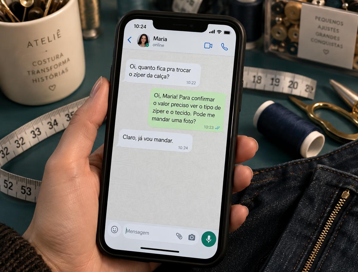 Mockup de Mensagens prontas para WhatsApp
